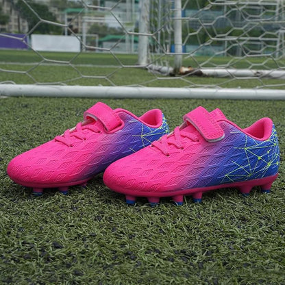 brooman Kids Firm Ground Soccer Cleats Boys Girls Athletic Outdoor Football Shoes