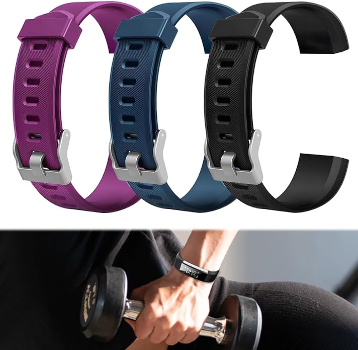 Watch Bands Replacement for ID115plus HR, Very Fit Pro Activity Fitness Tracker Wrist Bands Set