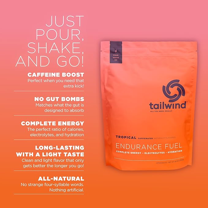Tailwind Nutrition Endurance Fuel, Carbohydrate & Electrolyte Sports Drink Mix Powder, Gluten-Free