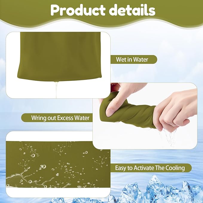 Honoson Cooling Towel Bulk - Neck & Face Cool Chilly Towels Microfiber Breathable Sport Sweat Rag