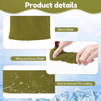 Honoson Cooling Towel Bulk - Neck & Face Cool Chilly Towels Microfiber Breathable Sport Sweat Rag