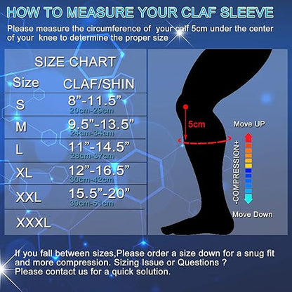 HOBRAVE Padded Calf Sleeve Shin Supports for Sports Pair