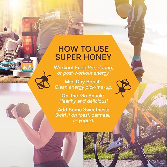 You Again Super Honey Packets - Variety | Workout Clean Energy Gel | Cycling, Endurance, Running