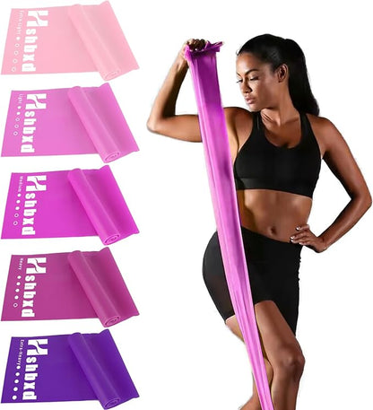 Resistance Bands for Working Out, Physical Therapy Bands, Latex Free Elastic and Exercise Bands Set