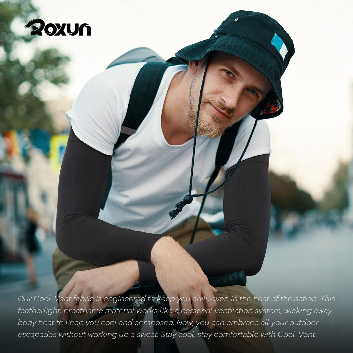 ROXUN Arm Sleeves Cooling UV Sun Protection Sport Compression for Men Women