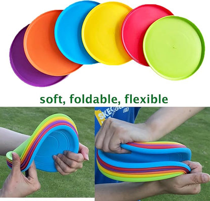 7'' Kids Outdoor Game Flying Discs 12 Pack Party Favors School Teaching Early Education Sports Safe