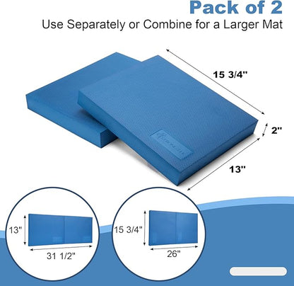 StrongTek Professional Foam Exercise Balance Pad - 15.8" x 13" x 2", High-Density TPE Foam Knee