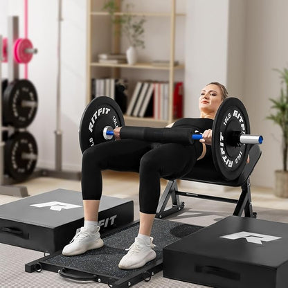 RITFIT Olympic Barbell 4ft/4.8ft/6ft - 2 Inch Weight Bar for Strength Training, Weightlifting