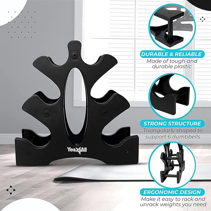 Yes4All Neoprene Coated Dumbbell Hand Weight Sets of 2 - Multiple Weight Options with 15 Colors
