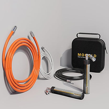 Weighted Jump Rope for Men Women -Interchangeable 1/5lb 1/4lb 1/2lb Heavy jump ropes - 360 Degree