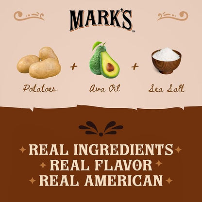 MARK’S Kettle Cooked Avocado Oil Potato Chips, Sea Salt – Seed Oil & GMO Free | Sea Salt, 5 oz