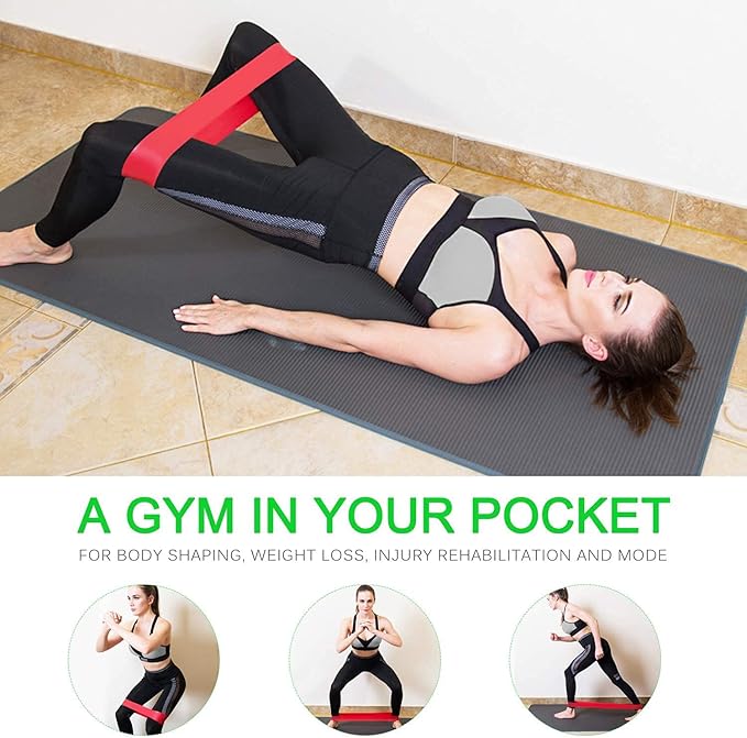 Resistance Bands Set, Workout Bands with Handles, Door Anchor, Ankle Straps and Carry Bag, Exercise