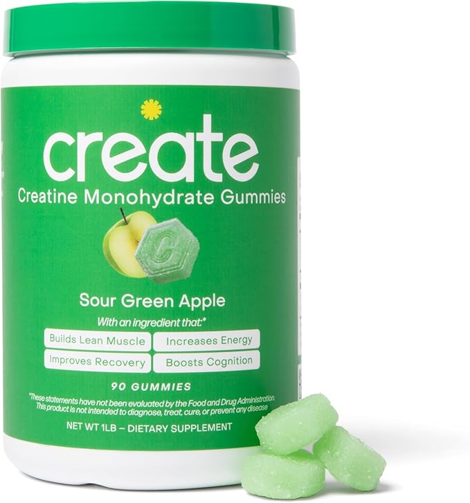 Creatine Monohydrate Gummies for Men & Women - Boost Focus, Strength, and Endurance, Anti-Melting