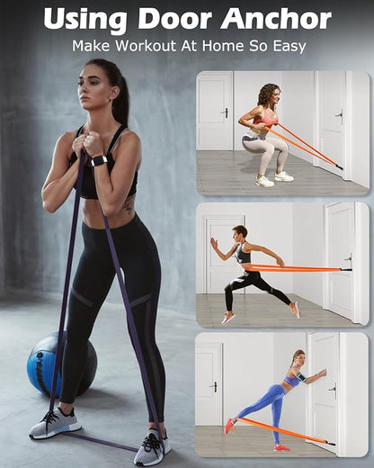 Zacro Resistance Bands, 6 Resistance Levels Pull Up Assistance Bands, Exercise Bands for Men&Women