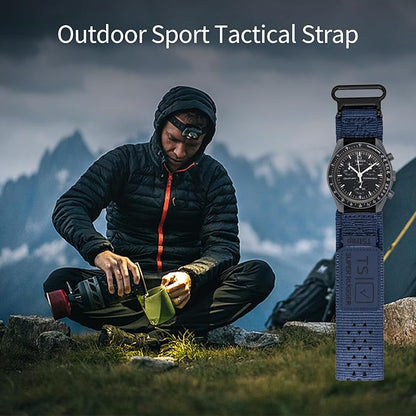 TStrap Nylon Sport Watch Band - Black Quick Release Watch Straps for Men Women - Athletic Military