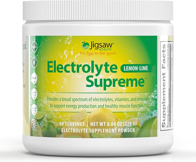 Jigsaw Health Electrolyte Supreme | Broad Spectrum of Electrolytes + Trace Minerals | Lemon-Lime
