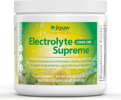 Jigsaw Health Electrolyte Supreme | Broad Spectrum of Electrolytes + Trace Minerals | Lemon-Lime