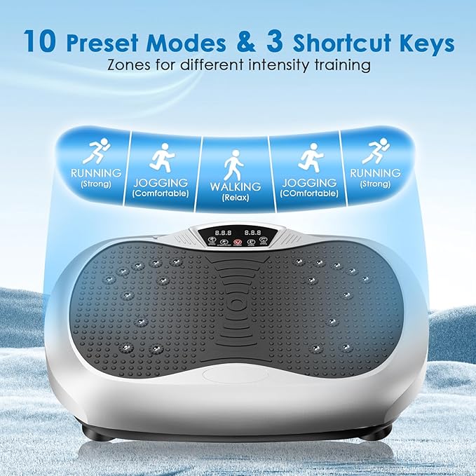 Vibration Plate Exercise Machine - Whole Body Workout Vibration Platform Lymphatic Drainage Machine