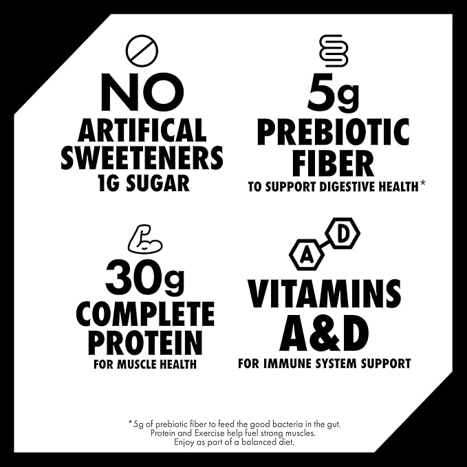 Oikos Protein Shake, Salted Caramel, 30g High Protein Drinks, Shelf Stable, Ready to Drink, 5g