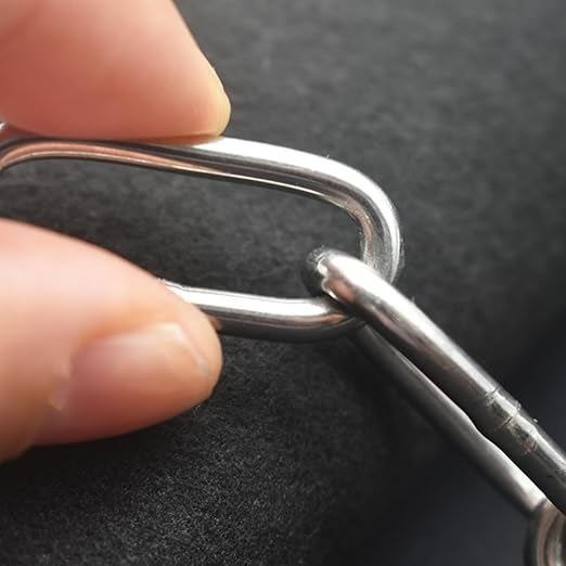 5/32 inch(4mm) Wire Diameter Stainless Steel Safety Chains 20 inch Long Link Rings Light Duty Coil