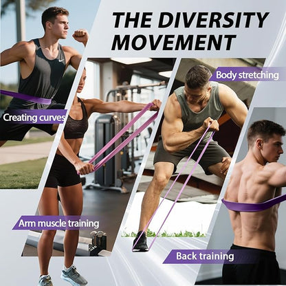 LEEKEY Resistance Bands Set for Pull-Up Assistance & Full-Body Training, Multi-Level Exercise Bands
