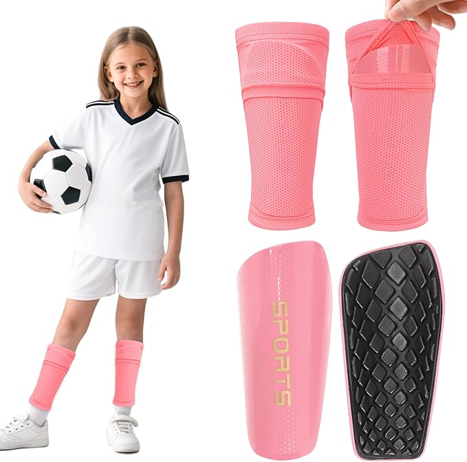 Shin Guards Soccer Kids 2025 Version High-Density Foam Soccer Shin Guard with Sleeves Shin