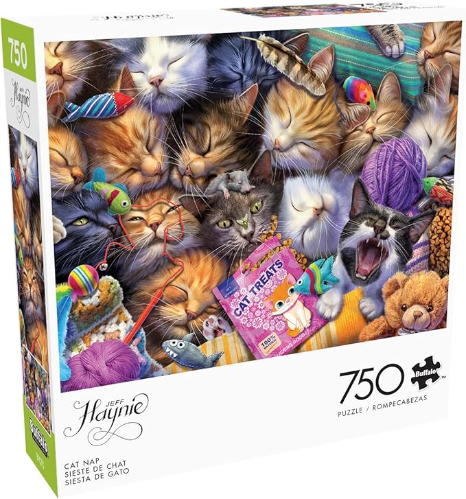 Buffalo Games - Jeff Haynie - Cat Nap - 750 Piece Jigsaw Puzzle for Adults - Challenging Puzzle