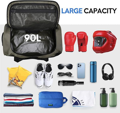 Haimont Large Duffle Bag for Men Women, Convertible Duffel Backpack, Heavy Duty Back Pack for