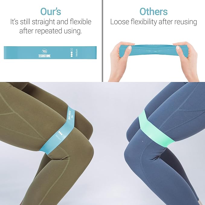 TechStone Resistance Bands Set for Men and Women, Pack of 5 Different Levels Elastic Band for Home
