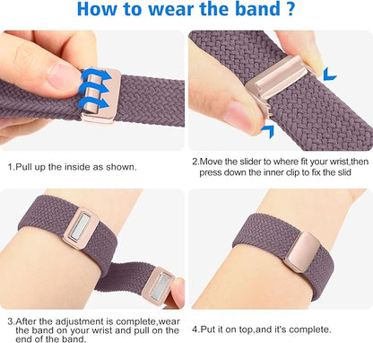 FINTIE Magnetic Braided Band Compatible with Garmin Vivoactive 5/6/Vivoactive 3, Garmin Venu/Venu
