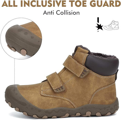 Mishansha Kids Hiking Boots Toddler Girls Boys Hiking Shoes Water-Resistant Anti-Collision Non-Slip