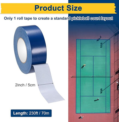 Pickleball Court Tape, Outdoor Pickleball Lines, No Residue Court Marking Kit for