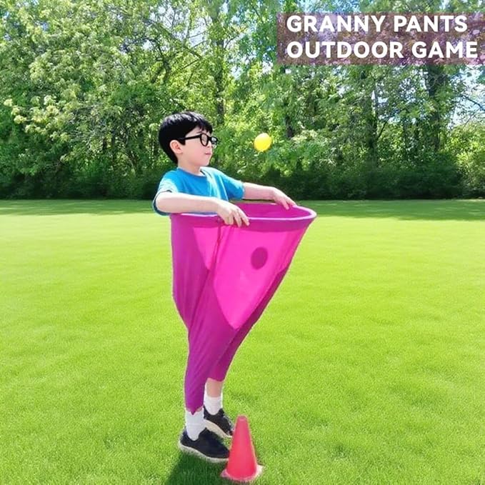 Granny Pants Yard Game Sets,4PCS Granny Pants Family Party Outdoor Games with Bouncy Balls for