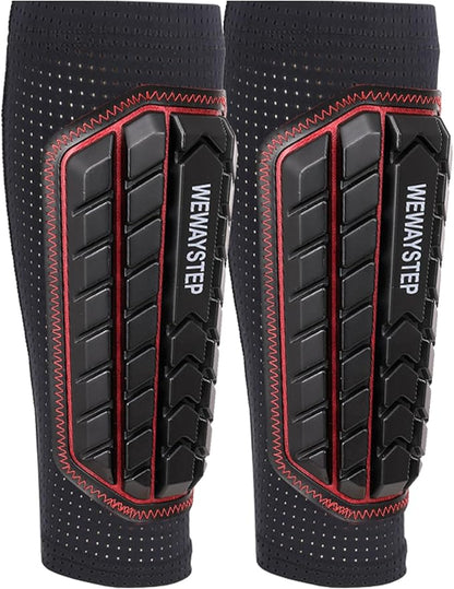 Shin Guards Soccer Kids Youth, Adult Shin Guards with Honeycomb Padding，Breathable & Anti-Slip Calf