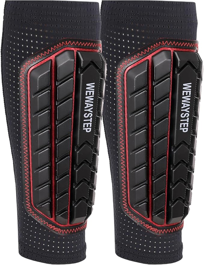 Shin Guards Soccer Kids Youth, Adult Shin Guards with Honeycomb Padding，Breathable & Anti-Slip Calf