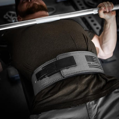 Weight Lifting Belt - Lever Gym Belt for Weightlifting, 10mm Leather Weight Belt for Men - 4 Inches