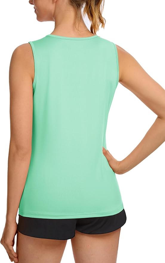 TACVASEN Women's UPF 80+ Workout Tank Top Sleeveless Quick Dry Sun Protection Hiking Athletic Gym