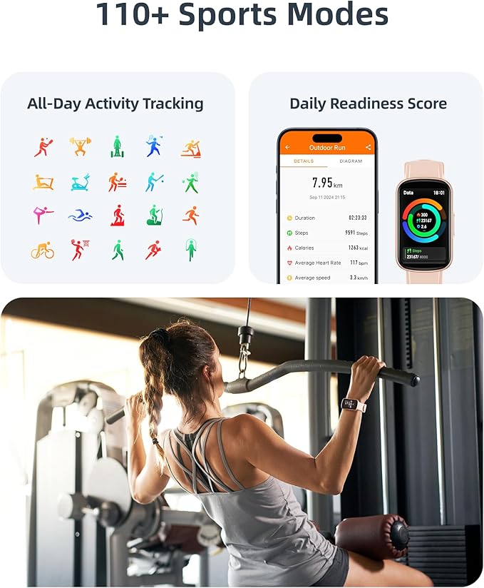 Parsonver Fitness Tracker with Step Counter/Calories/Stopwatch, Health Activity Tracker with Heart