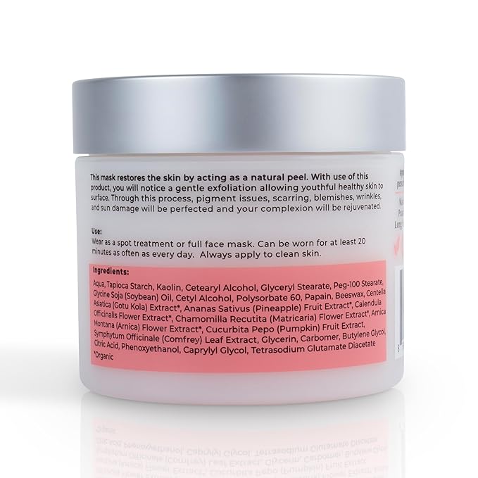 Hydrating Face Mask with Beeswax, Avocado Oil, Pumpkin, and More ??Gently Removes Dead Skin Cells