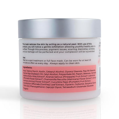 Hydrating Face Mask with Beeswax, Avocado Oil, Pumpkin, and More ??Gently Removes Dead Skin Cells
