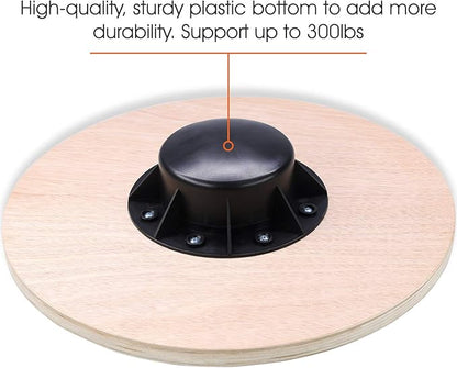 Yes4All Versatile Wooden Wobble Balance Board, Balance Trainer for Mobility Training, Standing