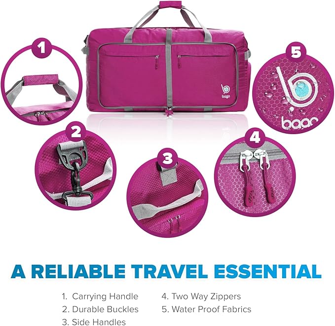 Bago Big XXL Foldable Duffel Bags for Traveling Women & Men - 140L Packable Duffle Bag for Travel