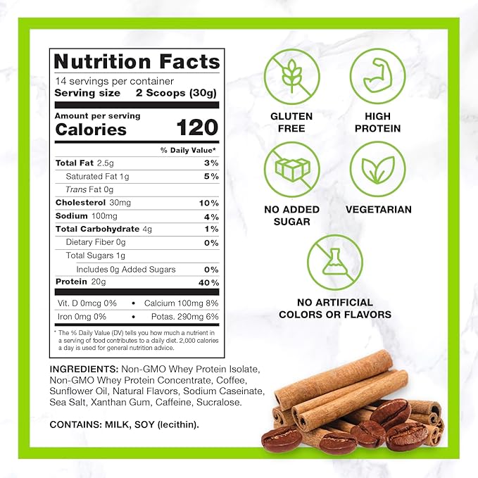 Chike Cinnamon High Protein Iced Coffee, 20 G Protein, 2 Shots Espresso, 1 G Sugar, Keto Friendly