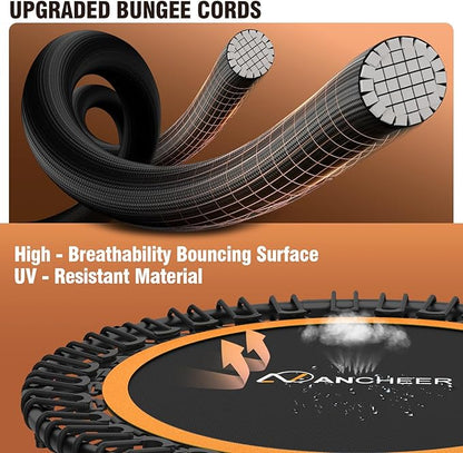 Bungee Rebounder Trampoline,ANCHEER 40" Foldable Fitness Trampoline with 4-Level Adjustable