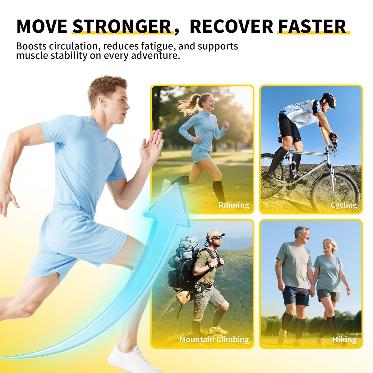 Cambivo 3 Pairs Calf Compression Sleeve for Women and Men,Leg Brace for Running, Cycling, Shin