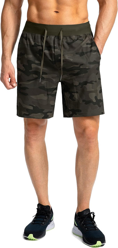 Men's Running Shorts with Zipper Pockets 9 Inch/ 7 Inch / 5 Inch Lightweight Quick Dry Gym Workout