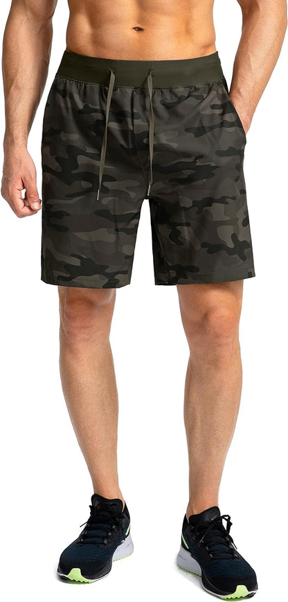 Men's Running Shorts with Zipper Pockets 9 Inch/ 7 Inch / 5 Inch Lightweight Quick Dry Gym Workout