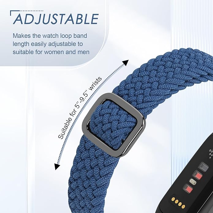 Tiptops Braided Nylon Bands Compatible with Fitbit Inspire 3/Inspire 2/Inspire/Inspire HR/Ace 2/Ace