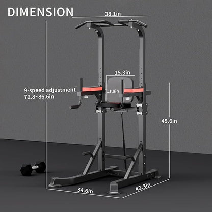 K KiNGKANG Power Tower Dip Station, Multi-Function Assistive Trainer Pull Up for Home Gym Muscle