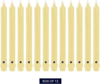 Colonial Candle Unscented Taper Candle, Classic Collection, Limoncello, 8 in, Pack of 12 - Up to 6